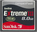 8GB SanDisk Extreme III CompactFlash.